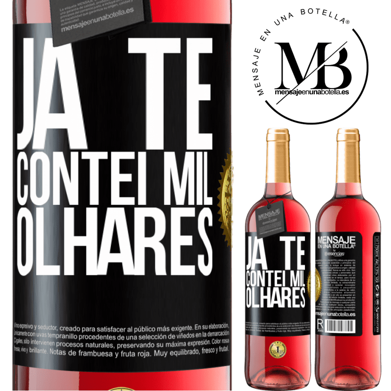 29,95 € Envio grátis | Vinho rosé Edição ROSÉ Já te contei mil olhares Etiqueta Preta. Etiqueta personalizável Vinho jovem Colheita 2023 Tempranillo