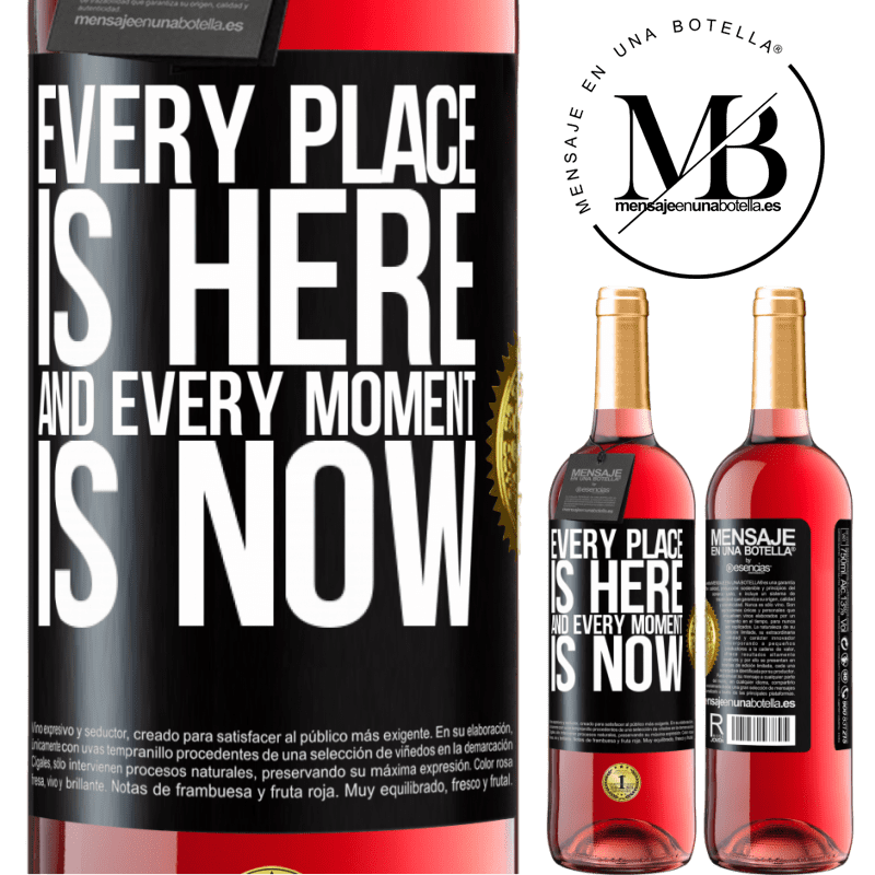 29,95 € Free Shipping | Rosé Wine ROSÉ Edition Every place is here and every moment is now Black Label. Customizable label Young wine Harvest 2022 Tempranillo