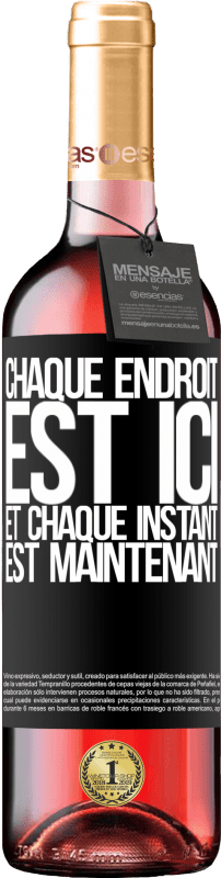 29,95 € | Vin rosé Édition ROSÉ Chaque endroit est ici et chaque instant est maintenant Étiquette Noire. Étiquette personnalisable Vin jeune Récolte 2024 Tempranillo