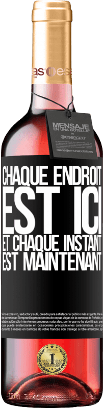 29,95 € Envoi gratuit | Vin rosé Édition ROSÉ Chaque endroit est ici et chaque instant est maintenant Étiquette Noire. Étiquette personnalisable Vin jeune Récolte 2025 Tempranillo