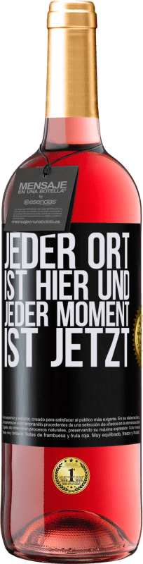 29,95 € | Roséwein ROSÉ Ausgabe Jeder Ort ist hier und jeder Moment ist jetzt Schwarzes Etikett. Anpassbares Etikett Junger Wein Ernte 2024 Tempranillo