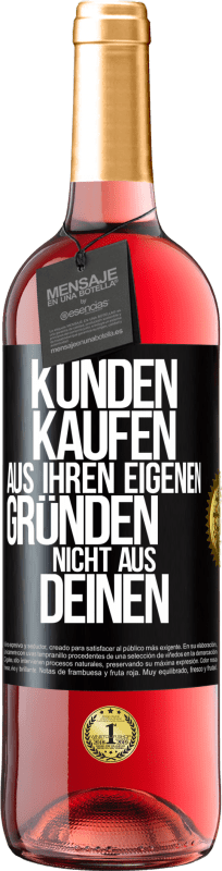 29,95 € Kostenloser Versand | Roséwein ROSÉ Ausgabe Kunden kaufen aus ihren eigenen Gründen, nicht aus Deinen Schwarzes Etikett. Anpassbares Etikett Junger Wein Ernte 2025 Tempranillo