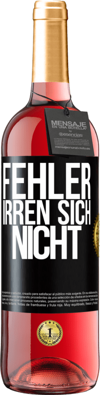 29,95 € | Roséwein ROSÉ Ausgabe Fehler irren sich nicht Schwarzes Etikett. Anpassbares Etikett Junger Wein Ernte 2024 Tempranillo