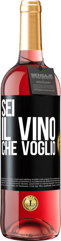 29,95 € | Vino rosato Edizione ROSÉ Sei il vino che voglio Etichetta Nera. Etichetta personalizzabile Vino giovane Raccogliere 2023 Tempranillo