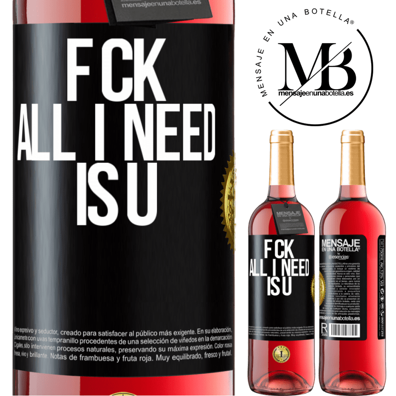 24,95 € Free Shipping | Rosé Wine ROSÉ Edition F CK. All I need is U Black Label. Customizable label Young wine Harvest 2021 Tempranillo