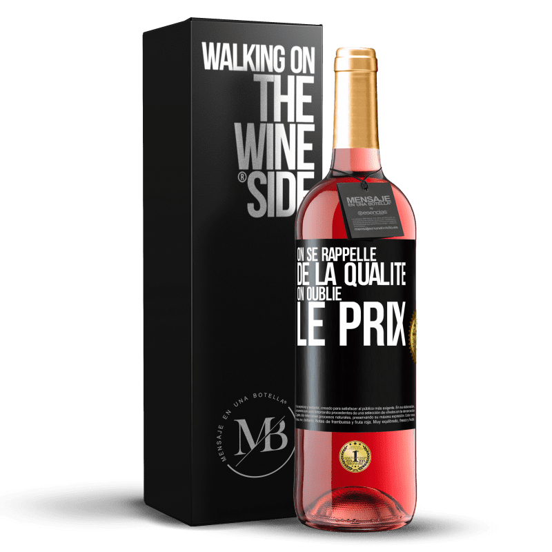 29,95 € Envoi gratuit | Vin rosé Édition ROSÉ On se rappelle de la qualité, on oublie le prix Étiquette Noire. Étiquette personnalisable Vin jeune Récolte 2025 Tempranillo