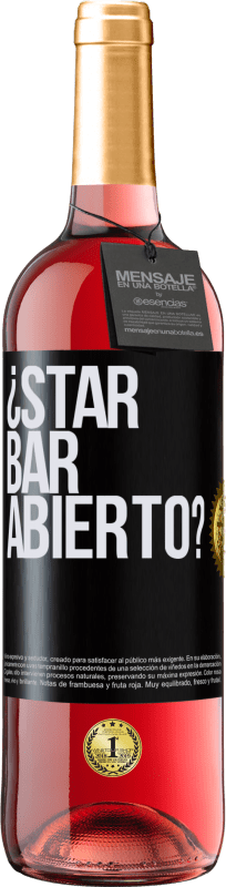 29,95 € | Vino Rosado Edición ROSÉ ¿STAR BAR abierto? Etiqueta Negra. Etiqueta personalizable Vino joven Cosecha 2024 Tempranillo