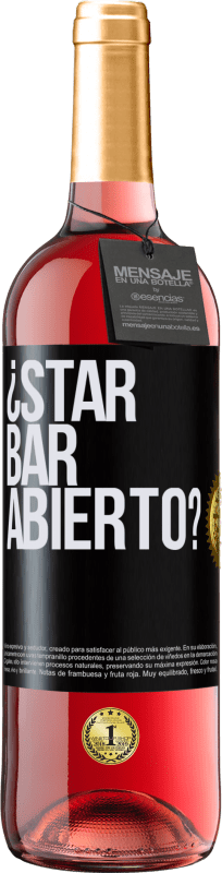 29,95 € | Vino Rosado Edición ROSÉ ¿STAR BAR abierto? Etiqueta Negra. Etiqueta personalizable Vino joven Cosecha 2025 Tempranillo