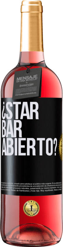 29,95 € | Roséwein ROSÉ Ausgabe ¿STAR BAR abierto? Schwarzes Etikett. Anpassbares Etikett Junger Wein Ernte 2024 Tempranillo