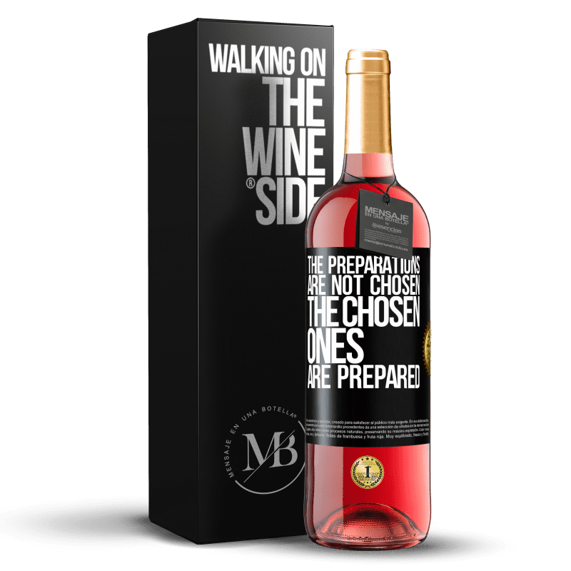 29,95 € Free Shipping | Rosé Wine ROSÉ Edition The preparations are not chosen, the chosen ones are prepared Black Label. Customizable label Young wine Harvest 2023 Tempranillo