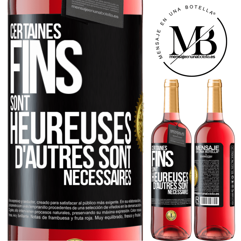29,95 € Envoi gratuit | Vin rosé Édition ROSÉ Certaines fins sont heureuses. D'autres sont nécessaires Étiquette Noire. Étiquette personnalisable Vin jeune Récolte 2024 Tempranillo