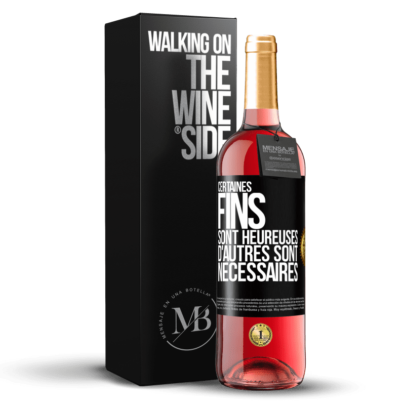 29,95 € Envoi gratuit | Vin rosé Édition ROSÉ Certaines fins sont heureuses. D'autres sont nécessaires Étiquette Noire. Étiquette personnalisable Vin jeune Récolte 2024 Tempranillo