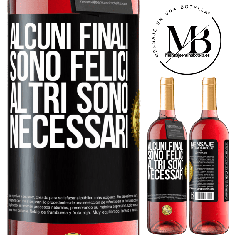 29,95 € Spedizione Gratuita | Vino rosato Edizione ROSÉ Alcuni finali sono felici. Altri sono necessari Etichetta Nera. Etichetta personalizzabile Vino giovane Raccogliere 2024 Tempranillo