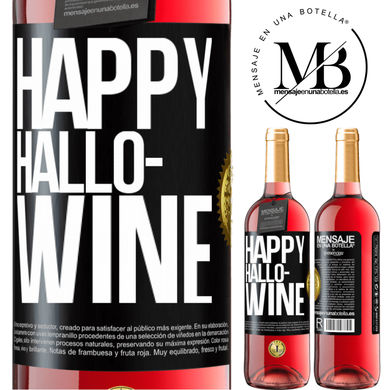 29,95 € Free Shipping | Rosé Wine ROSÉ Edition Happy Hallo-Wine Black Label. Customizable label Young wine Harvest 2022 Tempranillo