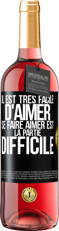 29,95 € Envoi gratuit | Vin rosé Édition ROSÉ Il est très facile d'aimer, se faire aimer est la partie difficile Étiquette Noire. Étiquette personnalisable Vin jeune Récolte 2025 Tempranillo