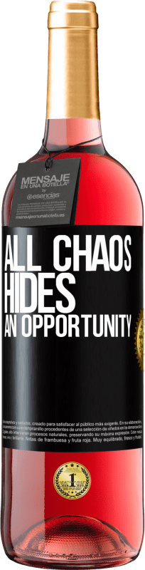 29,95 € | Rosé Wine ROSÉ Edition All chaos hides an opportunity Black Label. Customizable label Young wine Harvest 2023 Tempranillo