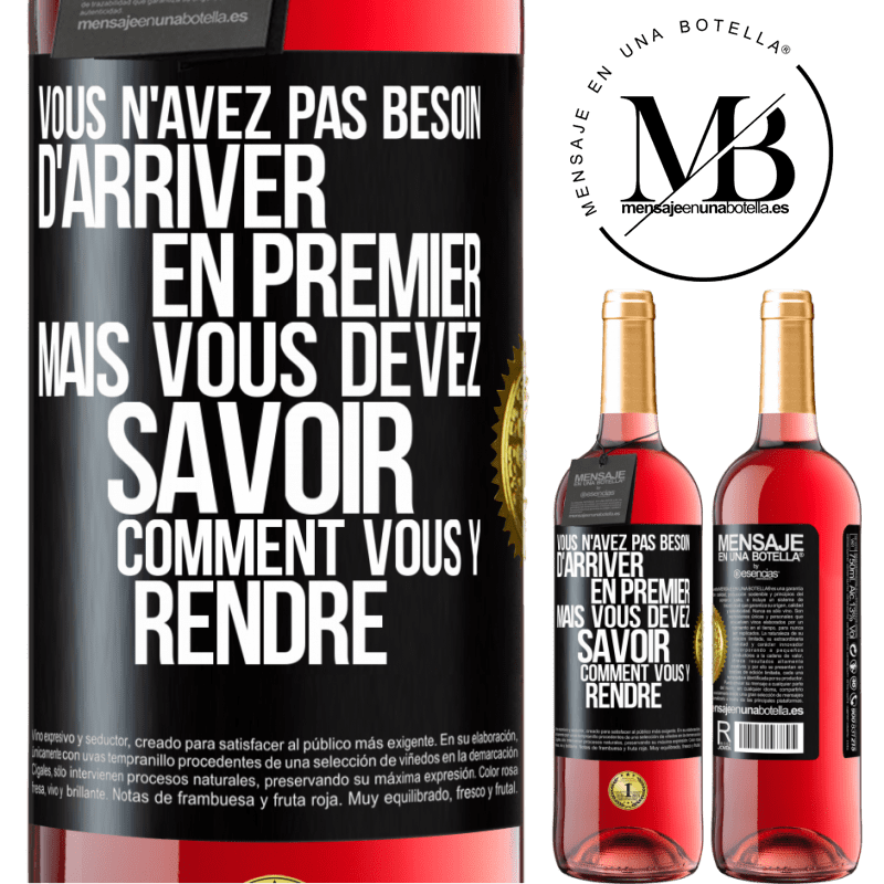 29,95 € Envoi gratuit | Vin rosé Édition ROSÉ Vous n'avez pas besoin d'arriver en premier, mais vous devez savoir comment vous y rendre Étiquette Noire. Étiquette personnalisable Vin jeune Récolte 2024 Tempranillo