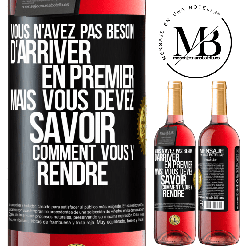 29,95 € Envoi gratuit | Vin rosé Édition ROSÉ Vous n'avez pas besoin d'arriver en premier, mais vous devez savoir comment vous y rendre Étiquette Noire. Étiquette personnalisable Vin jeune Récolte 2025 Tempranillo
