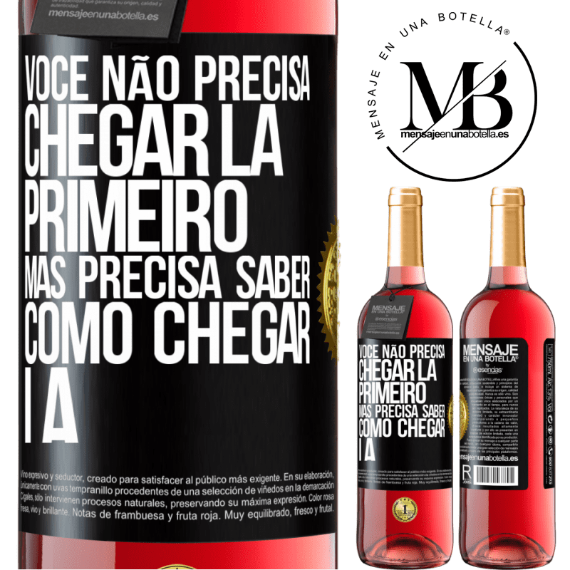 29,95 € Envio grátis | Vinho rosé Edição ROSÉ Você não precisa chegar lá primeiro, mas precisa saber como chegar lá Etiqueta Preta. Etiqueta personalizável Vinho jovem Colheita 2025 Tempranillo