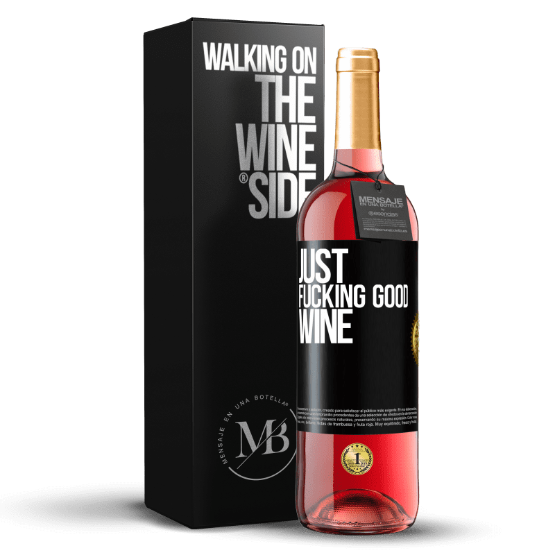 29,95 € Spedizione Gratuita | Vino rosato Edizione ROSÉ Just fucking good wine Etichetta Nera. Etichetta personalizzabile Vino giovane Raccogliere 2023 Tempranillo