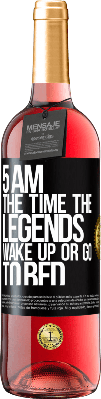 29,95 € Free Shipping | Rosé Wine ROSÉ Edition 5 AM. The time the legends wake up or go to bed Black Label. Customizable label Young wine Harvest 2024 Tempranillo