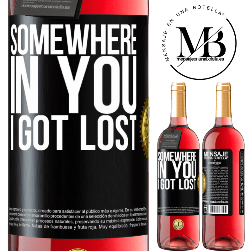 29,95 € Free Shipping | Rosé Wine ROSÉ Edition Somewhere in you I got lost Black Label. Customizable label Young wine Harvest 2022 Tempranillo