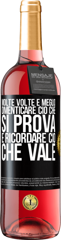 29,95 € | Vino rosato Edizione ROSÉ Molte volte è meglio dimenticare ciò che si prova e ricordare ciò che vale Etichetta Nera. Etichetta personalizzabile Vino giovane Raccogliere 2025 Tempranillo