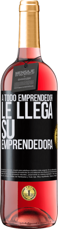 29,95 € | Vino Rosado Edición ROSÉ A todo emprendedor le llega su emprendedora Etiqueta Negra. Etiqueta personalizable Vino joven Cosecha 2025 Tempranillo