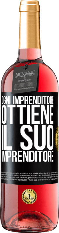 29,95 € | Vino rosato Edizione ROSÉ Ogni imprenditore ottiene il suo imprenditore Etichetta Nera. Etichetta personalizzabile Vino giovane Raccogliere 2024 Tempranillo