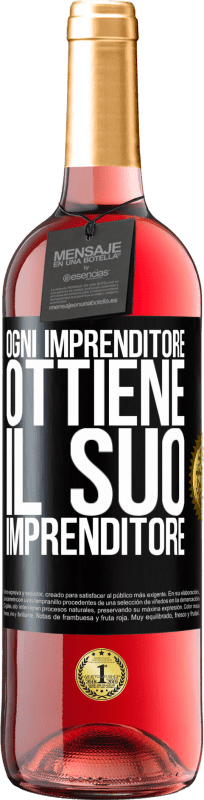 29,95 € | Vino rosato Edizione ROSÉ Ogni imprenditore ottiene il suo imprenditore Etichetta Nera. Etichetta personalizzabile Vino giovane Raccogliere 2025 Tempranillo