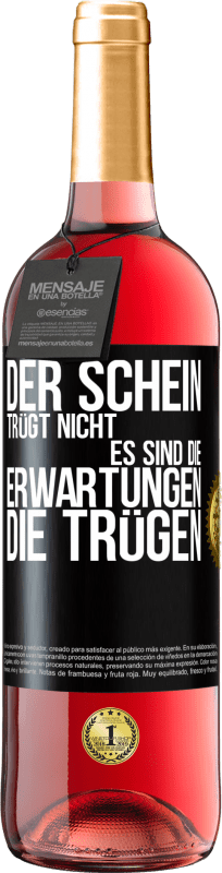 29,95 € | Roséwein ROSÉ Ausgabe Der Schein trügt nicht. Es sind die Erwartungen, die trügen. Schwarzes Etikett. Anpassbares Etikett Junger Wein Ernte 2024 Tempranillo