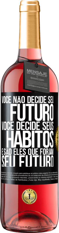 «Você não decide seu futuro. Você decide seus hábitos, e são eles que forjam seu futuro» Edição ROSÉ