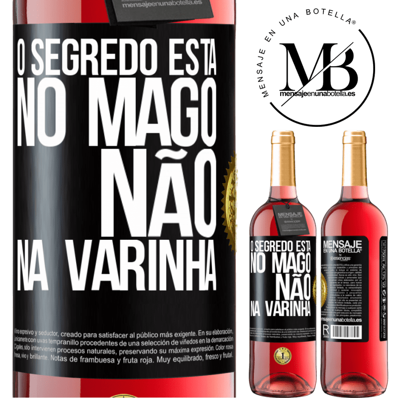 29,95 € Envio grátis | Vinho rosé Edição ROSÉ O segredo está no mago, não na varinha Etiqueta Preta. Etiqueta personalizável Vinho jovem Colheita 2024 Tempranillo