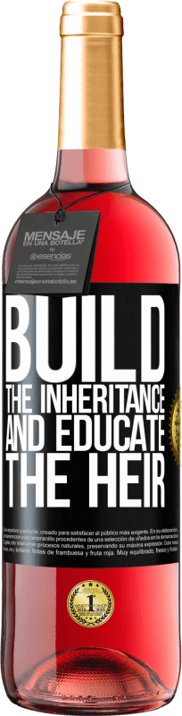 29,95 € Free Shipping | Rosé Wine ROSÉ Edition Build the inheritance and educate the heir Black Label. Customizable label Young wine Harvest 2024 Tempranillo