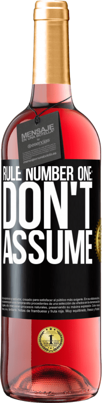 29,95 € | Rosé Wine ROSÉ Edition Rule number one: don't assume Black Label. Customizable label Young wine Harvest 2023 Tempranillo