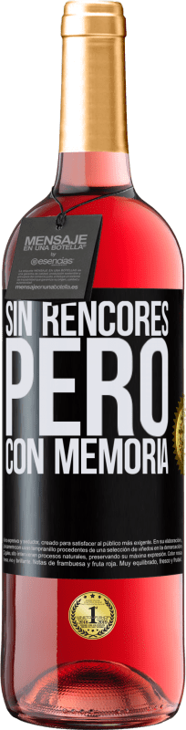 29,95 € | Vino Rosado Edición ROSÉ Sin rencores, pero con memoria Etiqueta Negra. Etiqueta personalizable Vino joven Cosecha 2023 Tempranillo
