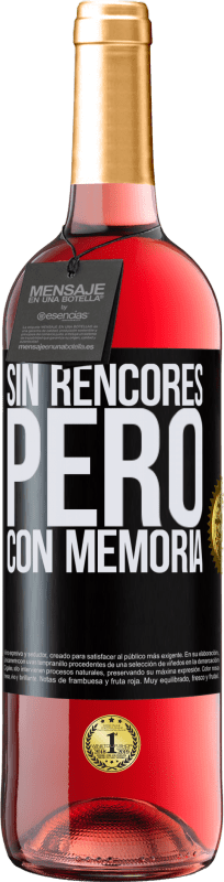 29,95 € | Vino Rosado Edición ROSÉ Sin rencores, pero con memoria Etiqueta Negra. Etiqueta personalizable Vino joven Cosecha 2025 Tempranillo