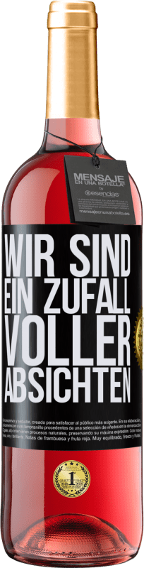 29,95 € | Roséwein ROSÉ Ausgabe Wir sind ein Zufall voller Absichten Schwarzes Etikett. Anpassbares Etikett Junger Wein Ernte 2023 Tempranillo