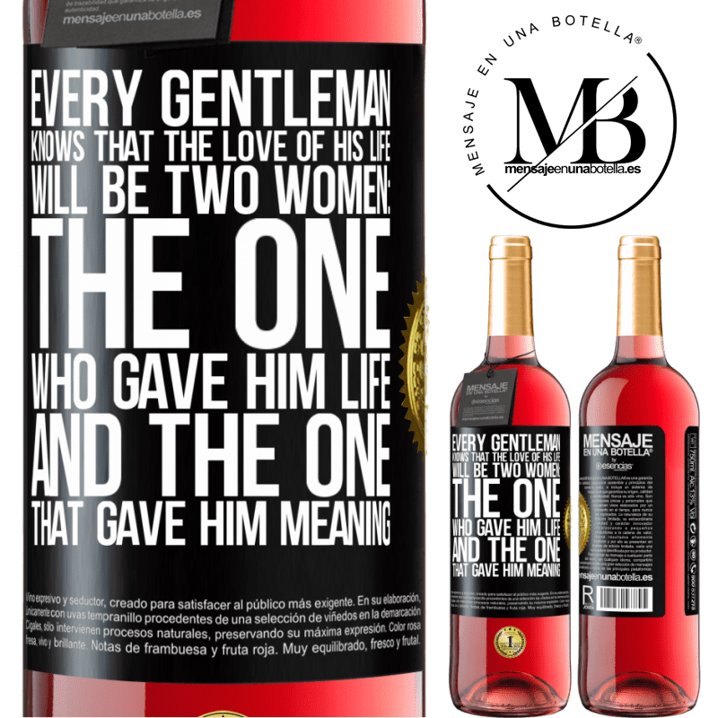 29,95 € Free Shipping | Rosé Wine ROSÉ Edition Every gentleman knows that the love of his life will be two women: the one who gave him life and the one that gave him Black Label. Customizable label Young wine Harvest 2022 Tempranillo
