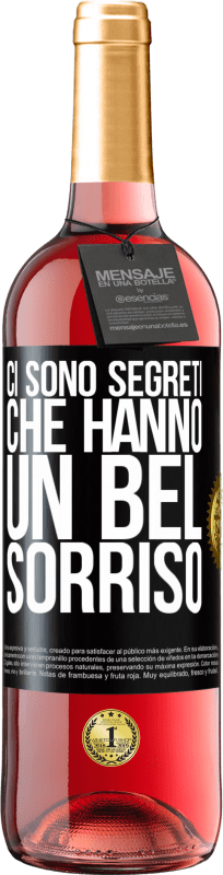 29,95 € | Vino rosato Edizione ROSÉ Ci sono segreti che hanno un bel sorriso Etichetta Nera. Etichetta personalizzabile Vino giovane Raccogliere 2024 Tempranillo