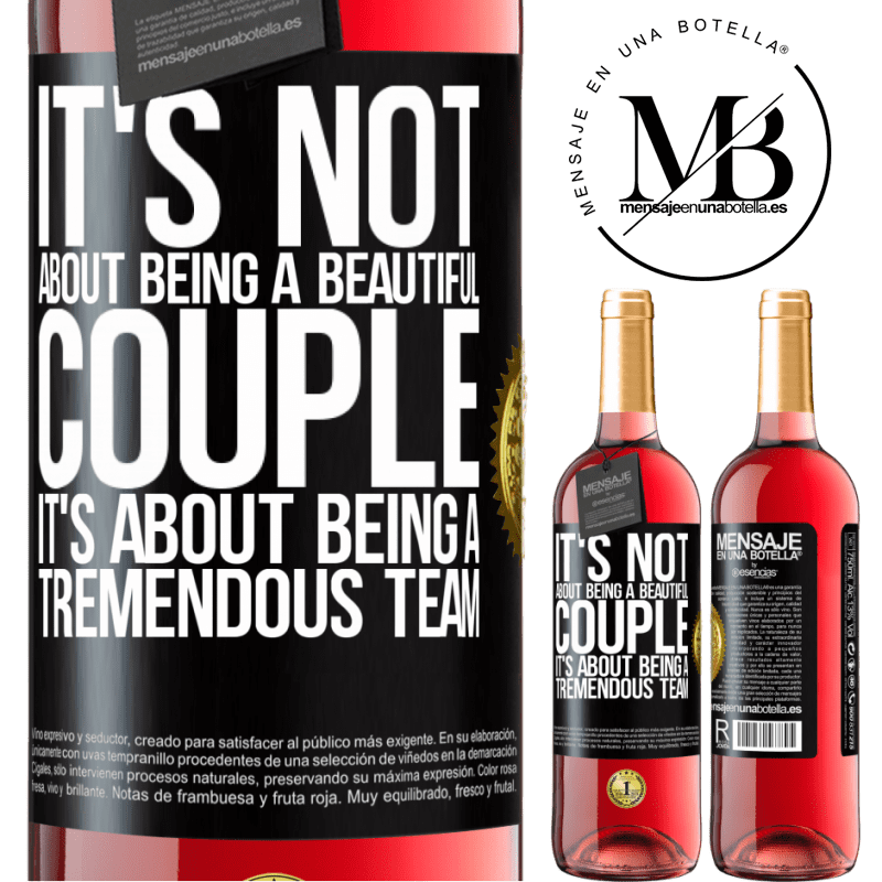 29,95 € Free Shipping | Rosé Wine ROSÉ Edition It's not about being a beautiful couple. It's about being a tremendous team Black Label. Customizable label Young wine Harvest 2022 Tempranillo