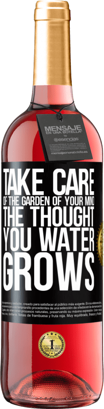 29,95 € | 桃红葡萄酒 ROSÉ版 照顾好您的心灵花园。以为你水长了 黑标. 可自定义的标签 青年酒 收成 2023 Tempranillo