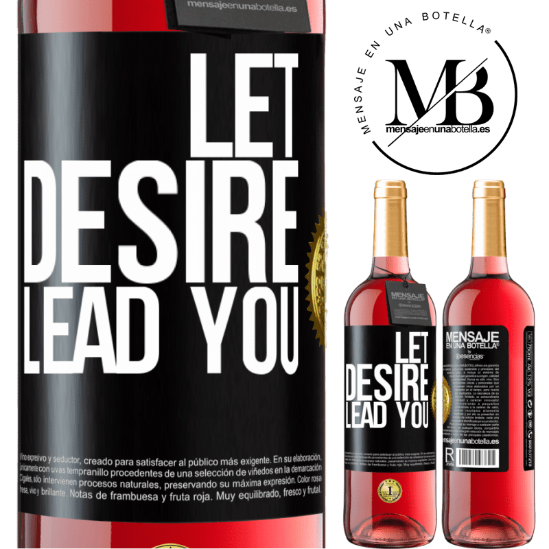 24,95 € Free Shipping | Rosé Wine ROSÉ Edition Let desire lead you Black Label. Customizable label Young wine Harvest 2021 Tempranillo