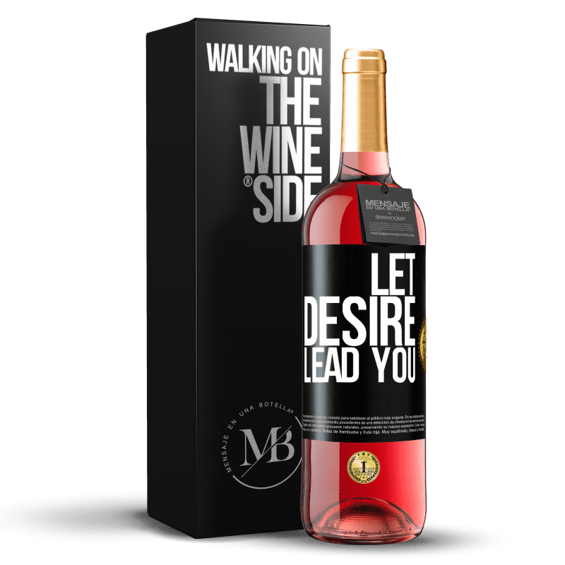 29,95 € Free Shipping | Rosé Wine ROSÉ Edition Let desire lead you Black Label. Customizable label Young wine Harvest 2024 Tempranillo