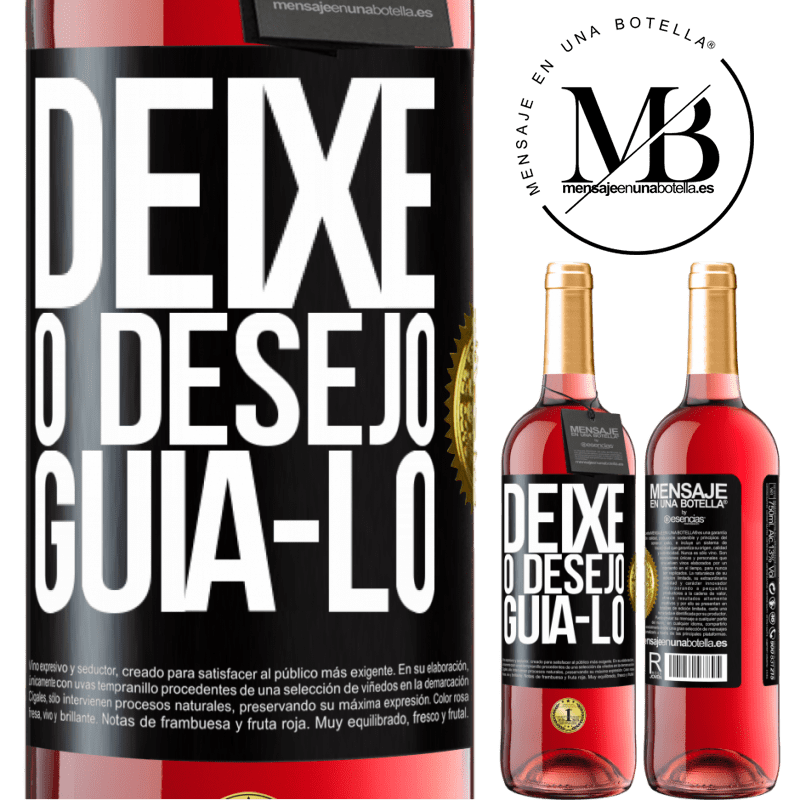 29,95 € Envio grátis | Vinho rosé Edição ROSÉ Deixe o desejo guiá-lo Etiqueta Preta. Etiqueta personalizável Vinho jovem Colheita 2024 Tempranillo