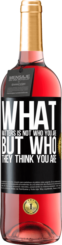29,95 € Free Shipping | Rosé Wine ROSÉ Edition What matters is not who you are, but who they think you are Black Label. Customizable label Young wine Harvest 2021 Tempranillo