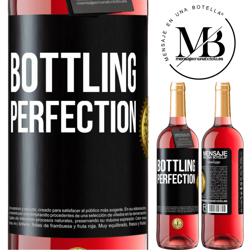 29,95 € Envio grátis | Vinho rosé Edição ROSÉ Bottling perfection Etiqueta Preta. Etiqueta personalizável Vinho jovem Colheita 2024 Tempranillo