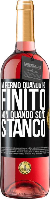 29,95 € | Vino rosato Edizione ROSÉ Mi fermo quando ho finito, non quando sono stanco Etichetta Nera. Etichetta personalizzabile Vino giovane Raccogliere 2024 Tempranillo