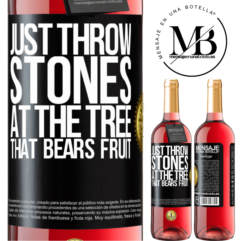24,95 € Free Shipping | Rosé Wine ROSÉ Edition Just throw stones at the tree that bears fruit Black Label. Customizable label Young wine Harvest 2021 Tempranillo