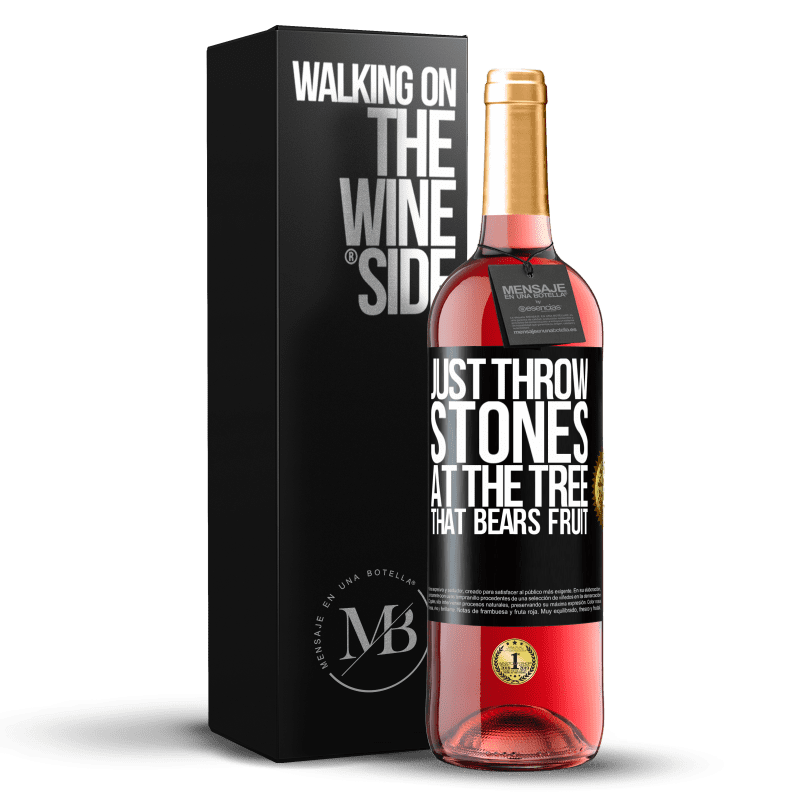 29,95 € Free Shipping | Rosé Wine ROSÉ Edition Just throw stones at the tree that bears fruit Black Label. Customizable label Young wine Harvest 2021 Tempranillo